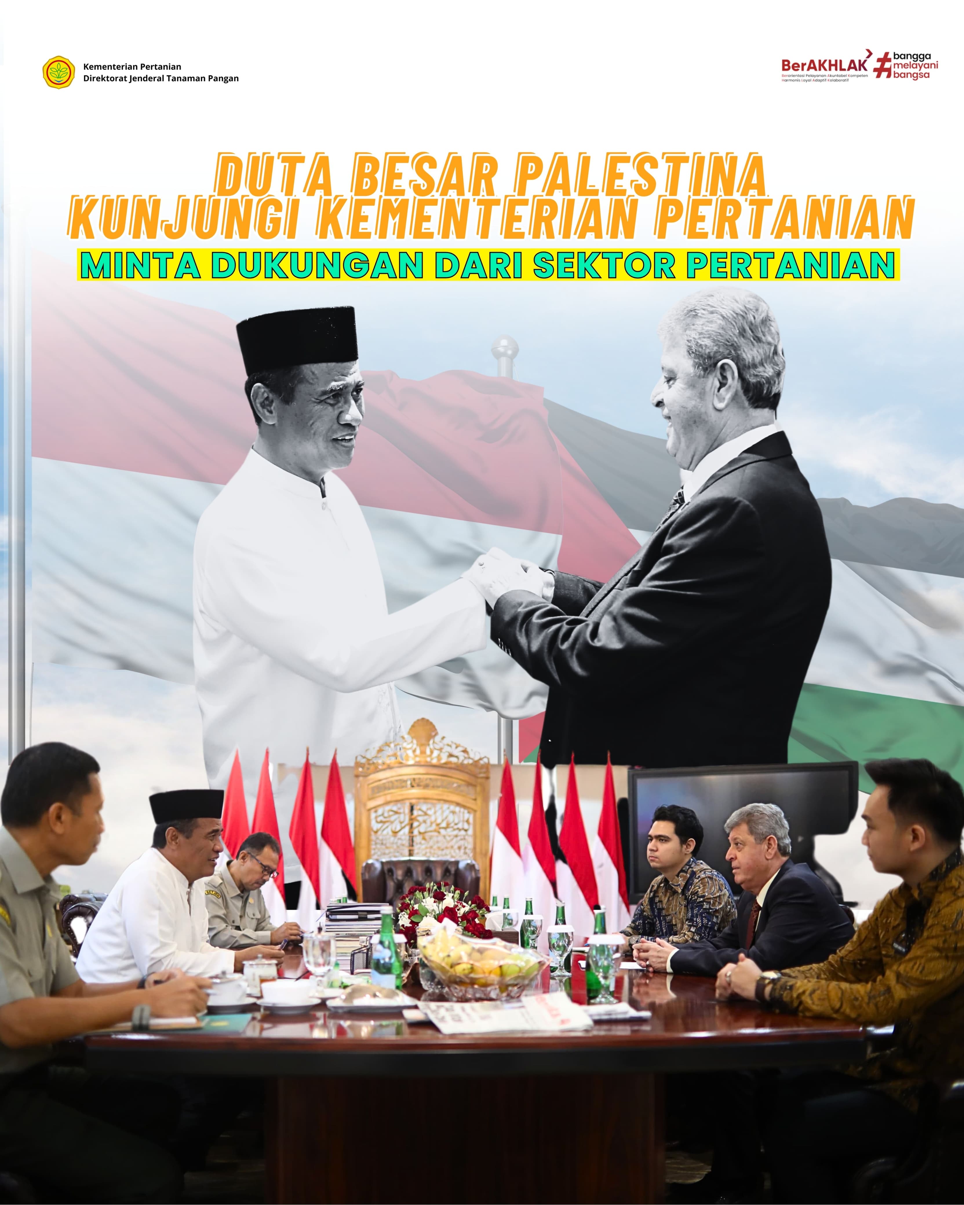 Duta Besar Palestina ke Kementerian Pertanian Minta Dukungan Dari Sektor Pertanian